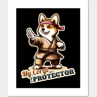 Corgi karate Posters and Art